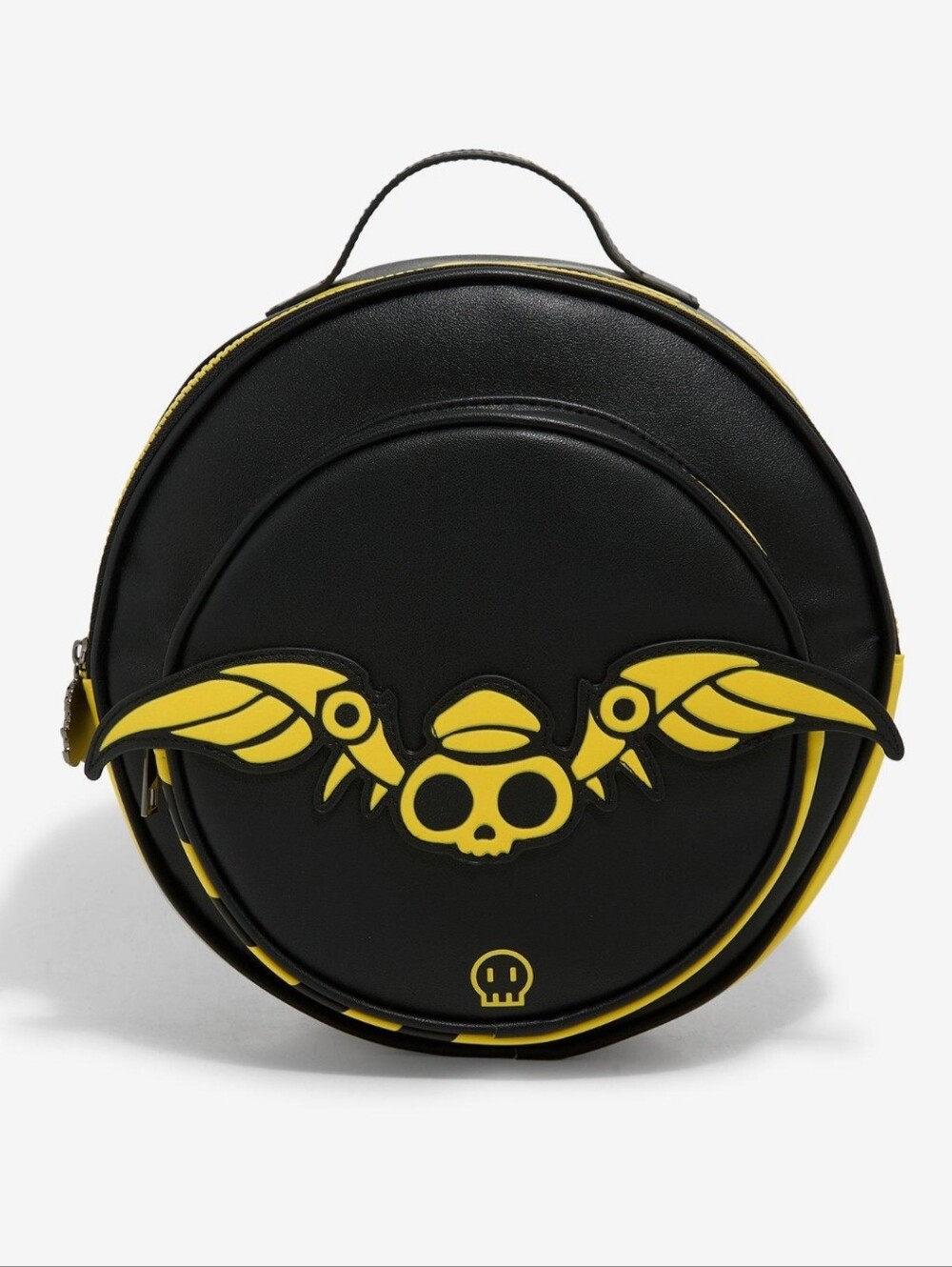 Murder Drones N Circle Mini Backpack Glitch Black Yellow Round Purse Bag Skull